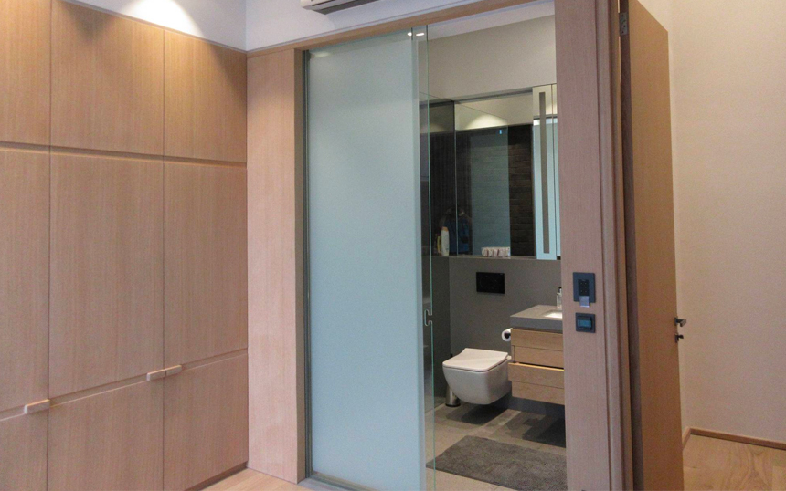 Modern renovated interior hallway with staircase, completed by Super Pride